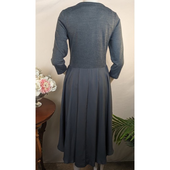 DG2 Diane Gilman Hi-Low Top w/Pleated Back Flowy Dramatic 3/4 Sleeve Size Small - Picture 7 of 12